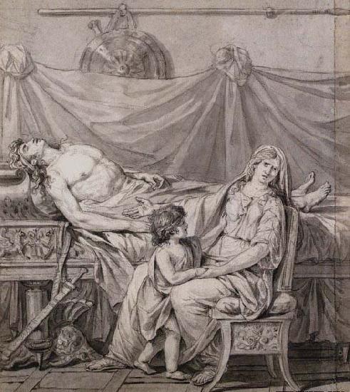 Jacques-Louis  David The Grief of Andromache China oil painting art